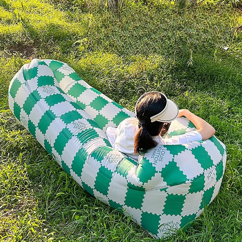 Sleeping Bag Internet Celebrity Inflatable Sofa Mattress Single Recliner Lazy Portable Lunch Break Music Festival Picnic Camping