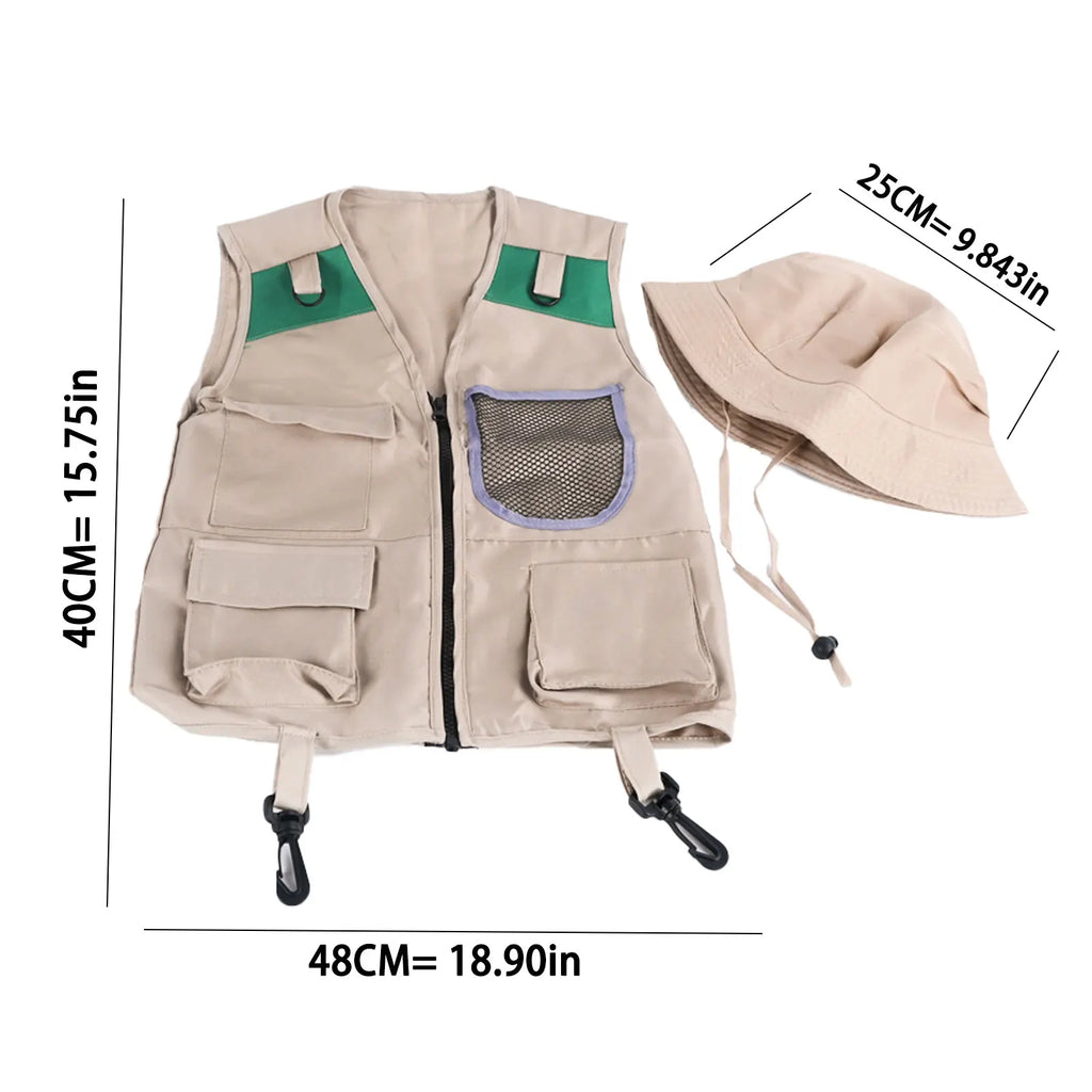 Children'S Explorer Costume, Outdoor Insect Exploration Performance Costume, Children'S Role-Playing Archaeologist Costume