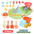 Outdoor Beach Boat Toy Set Kids Beach Snow Play Set 9 in 1 Shovel Bucket Tools Kit Beach Sand Toys for Boys Girls Children Gifts