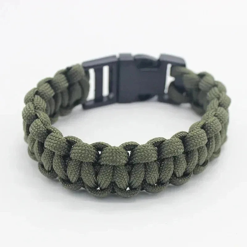 Outdoor Paracord Survival Bracelet Men Women Camping Adventure Emergency Rescue Survival Rope Bracelet