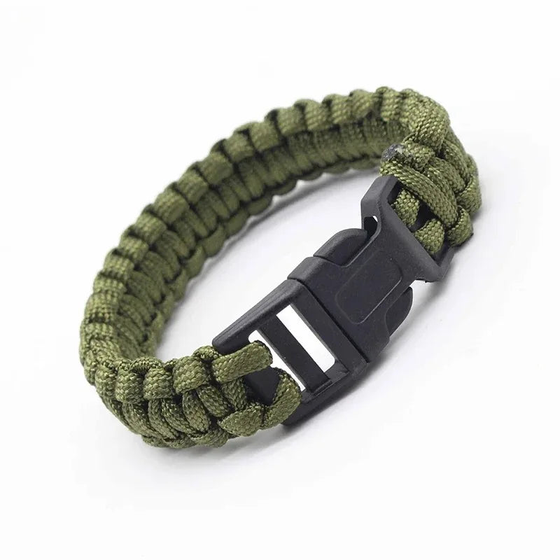 Outdoor Paracord Survival Bracelet Men Women Camping Adventure Emergency Rescue Survival Rope Bracelet