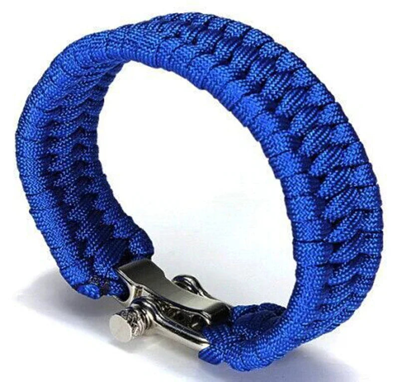 Braided Paracord Bracelets for Men Women Outdoor Camping Parachute Rope Clasp Survival Bracelet Multi-Function Adjustable