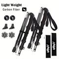 Premium 100% Carbon Fiber Trekking Poles (2-Pack) - Adjustable Lightweight Hiking/Walking Sticks with Quick Flip Lock, Anti-Shoc