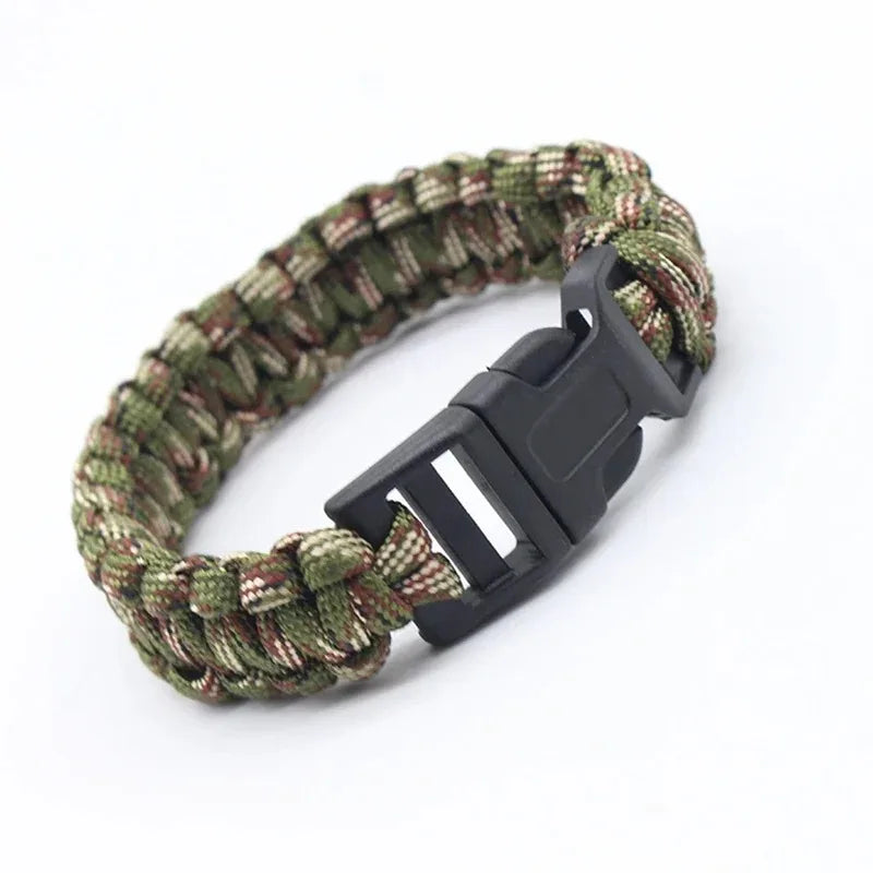Outdoor Paracord Survival Bracelet Men Women Camping Adventure Emergency Rescue Survival Rope Bracelet