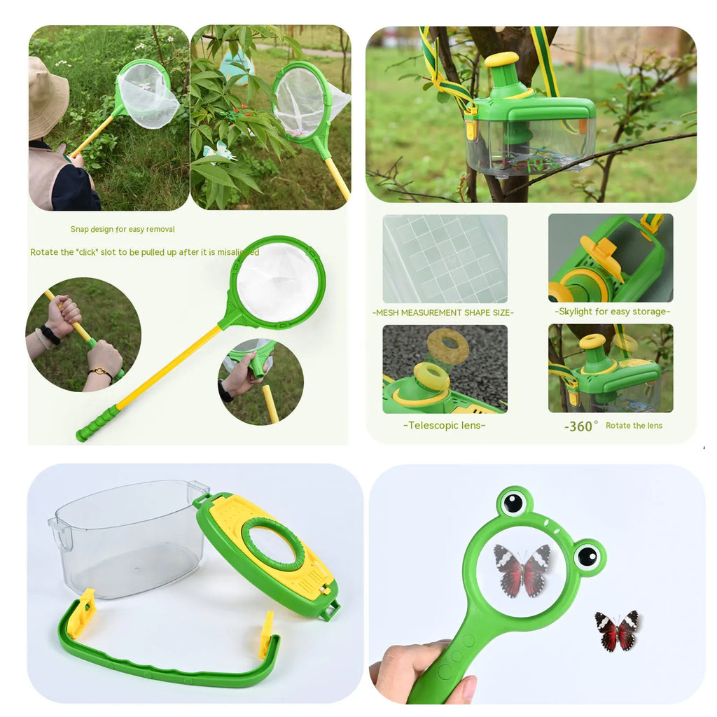 Kit de Exploração da Natureza — Lupa, Rede e Telescópio
