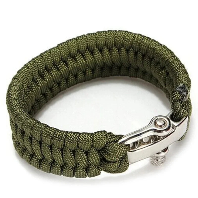 Braided Paracord Bracelets for Men Women Outdoor Camping Parachute Rope Clasp Survival Bracelet Multi-Function Adjustable