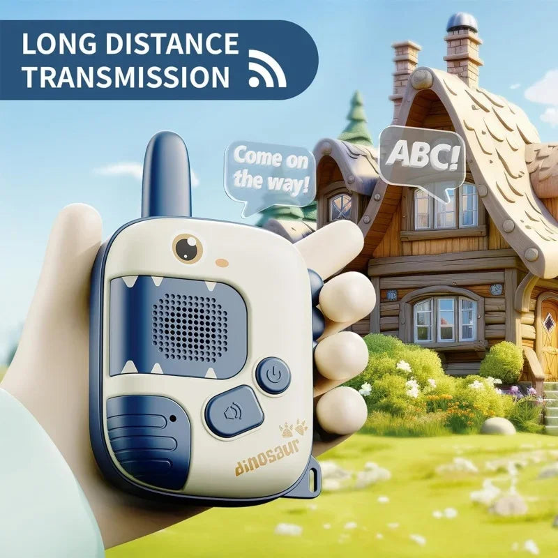 2Pcs/Set Handheld Walkie Talkie Children Toy Long Distance Wireless Transmission Pager Toy Kids Cartoon Walkie-Talkie Xmas Gifts