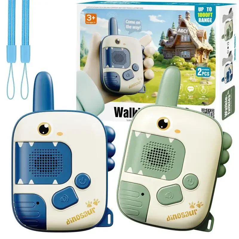 2Pcs/Set Handheld Walkie Talkie Children Toy Long Distance Wireless Transmission Pager Toy Kids Cartoon Walkie-Talkie Xmas Gifts