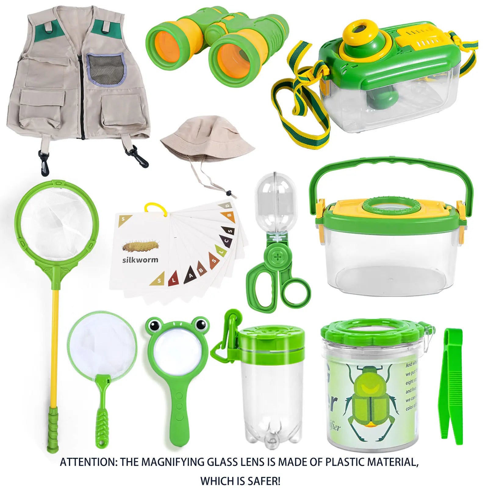 Kit de Exploração da Natureza — Lupa, Rede e Telescópio