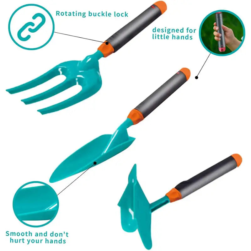 Kids Gardening Tool Set Toys Backyard Outdoor Garden Beach Cart Apron Glove Plant Flowers Tool Playing House Set Boys Girl Gifts