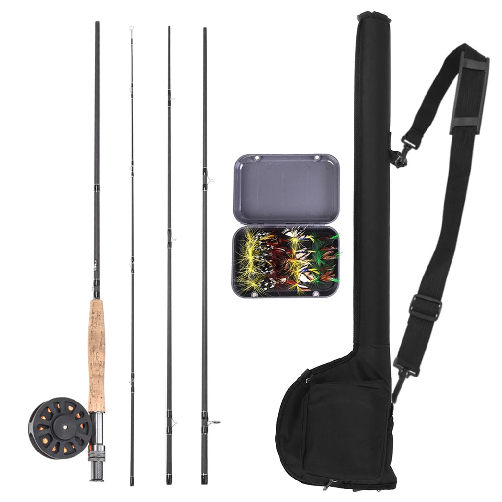 9ft Fly Fishing Rod and Reel Combo with Carry Bag Complete Starter Package Fly Fishing Kit Fly Fishing Rod and Reel Kit