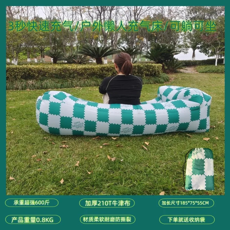 Sleeping Bag Internet Celebrity Inflatable Sofa Mattress Single Recliner Lazy Portable Lunch Break Music Festival Picnic Camping