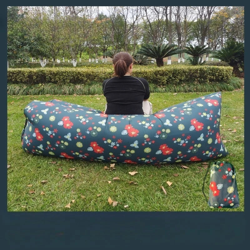 Sleeping Bag Internet Celebrity Inflatable Sofa Mattress Single Recliner Lazy Portable Lunch Break Music Festival Picnic Camping