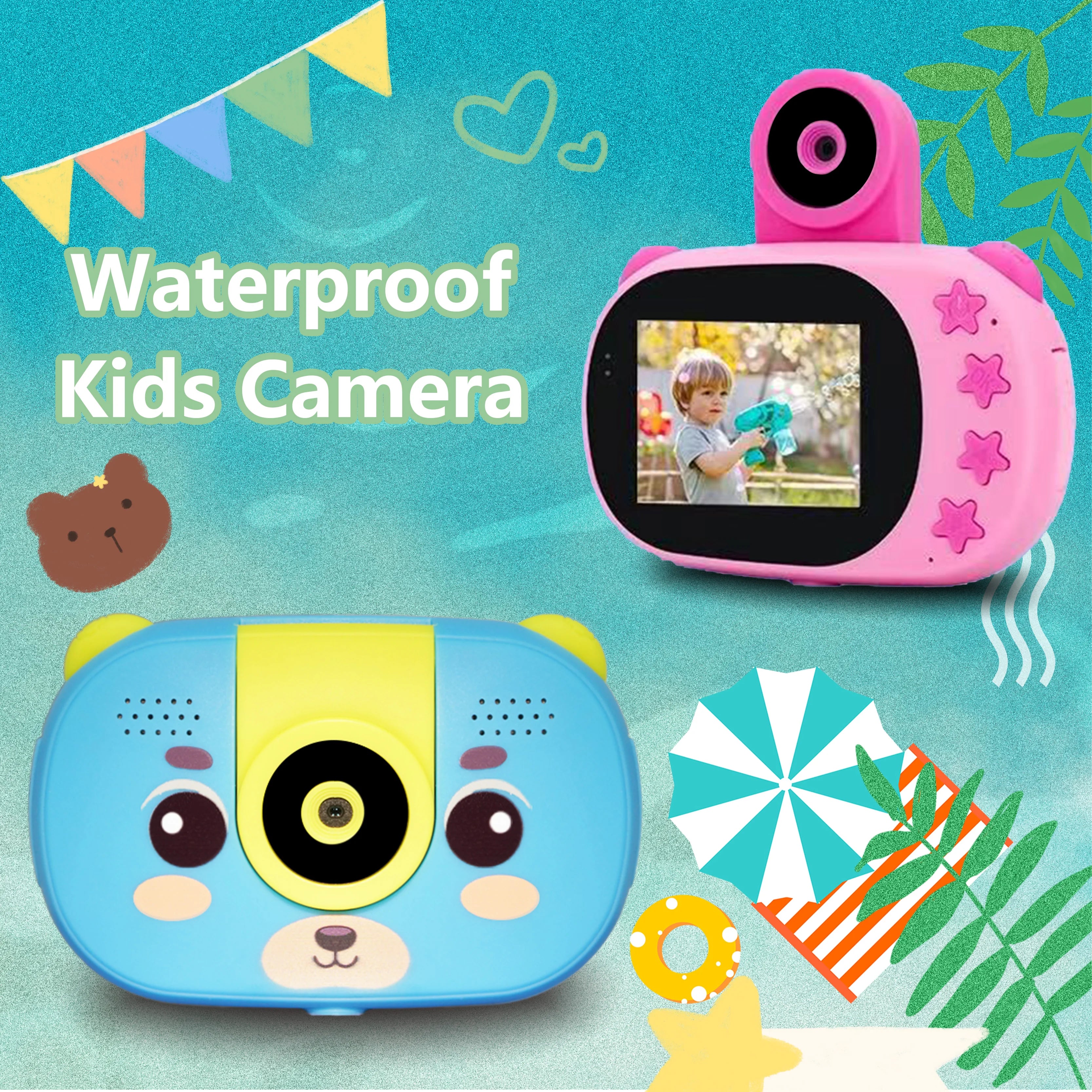 kids waterproof camera, action camera,USB charging,for outdoor sports,skiing,rock climbing, cycling, swimming,sports accessories