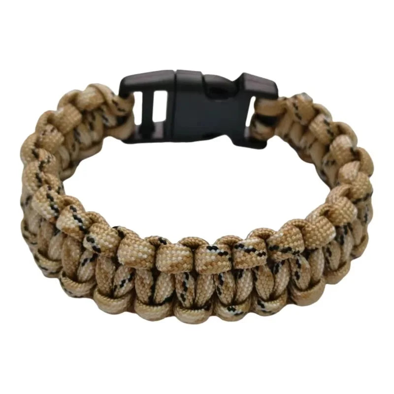 Outdoor Paracord Survival Bracelet Men Women Camping Adventure Emergency Rescue Survival Rope Bracelet