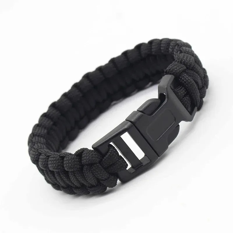 Outdoor Paracord Survival Bracelet Men Women Camping Adventure Emergency Rescue Survival Rope Bracelet