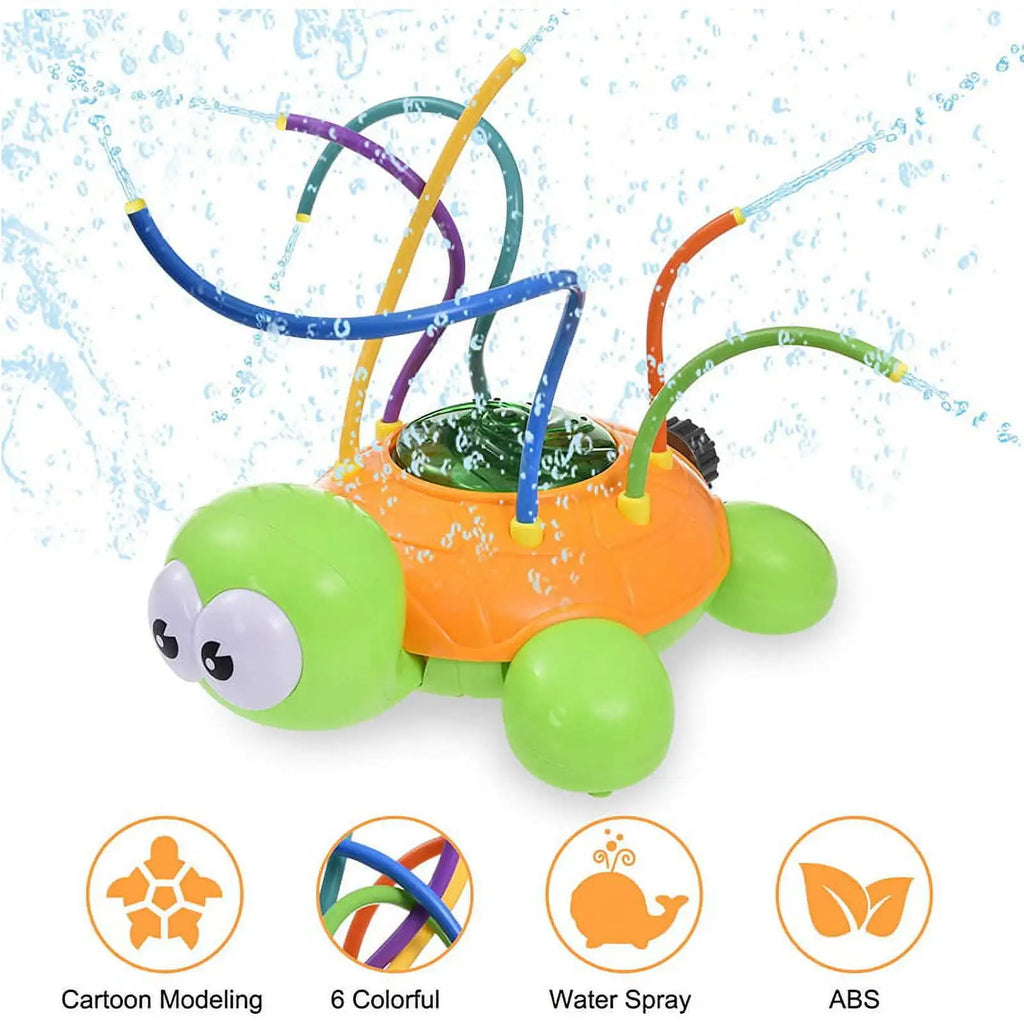 Water Sprinkler for Kids Toddler Outdoor Toys Backyard Spinning Turtle Kids Sprinkler Toy Summer Toys Splashing Fun Gift