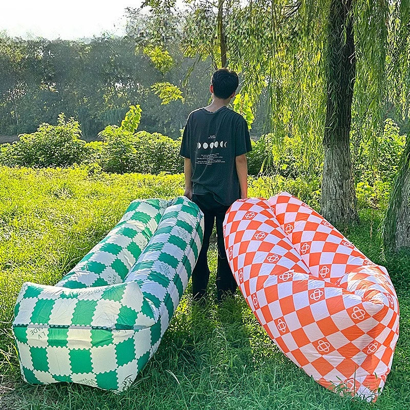 Sleeping Bag Internet Celebrity Inflatable Sofa Mattress Single Recliner Lazy Portable Lunch Break Music Festival Picnic Camping