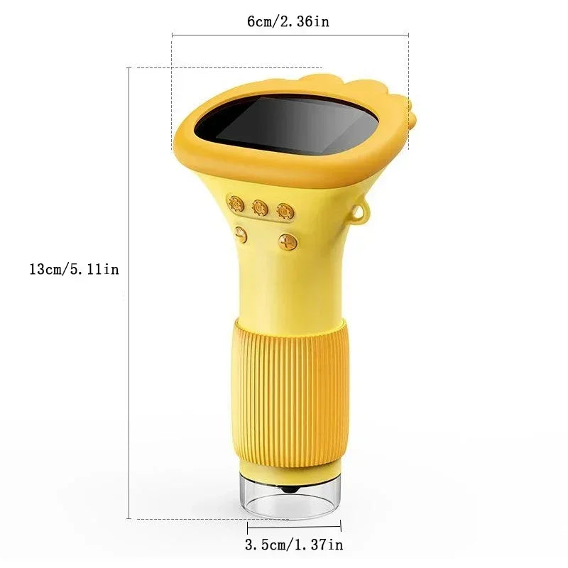 Portable 1000X HD Magnifying Glass with IPS Screen Adjustable LED Lights Real Time Imaging Tool for Kids and Adults