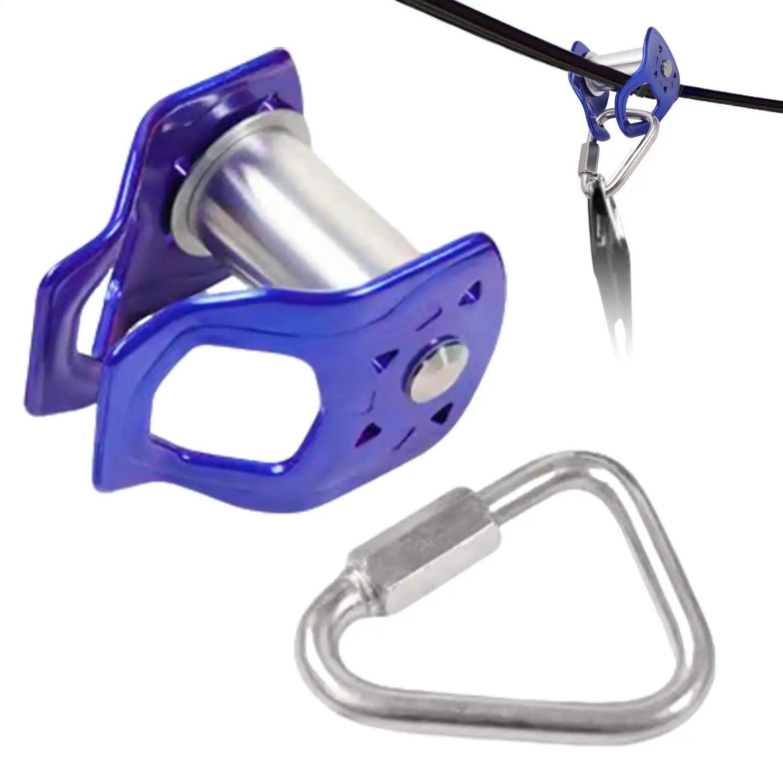 Slider Slackline Pulley Outdoor Sport Pulley Slider Zipline Pulley for Training Obstacle Course for Kids Adults Slacklin Pulley
