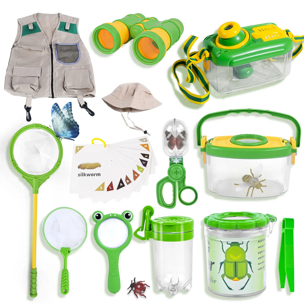 Children'S Insect Observation Box, Outdoor Exploration Capture Net, Toy Magnifying Glass, Telescope, Boys' Exploration Clothing