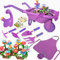 Kids Gardening Tool Playset Little Gardener Outdoor Toy with Wheelbarrow, Watering Can and Shovel for Pretend Play and Beach Fun