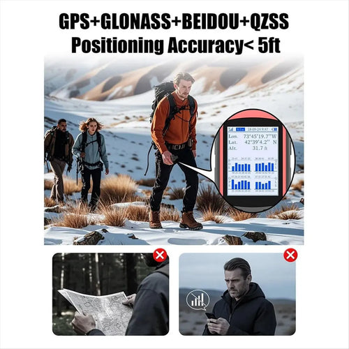 *ESTR A6 Handheld GPS for Hiking,Multi-GNSS Support, Rugged GPS Navigator,Handheld GPS Navigator for Camping Hunting