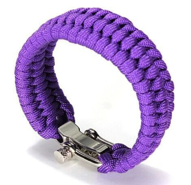 Braided Paracord Bracelets for Men Women Outdoor Camping Parachute Rope Clasp Survival Bracelet Multi-Function Adjustable