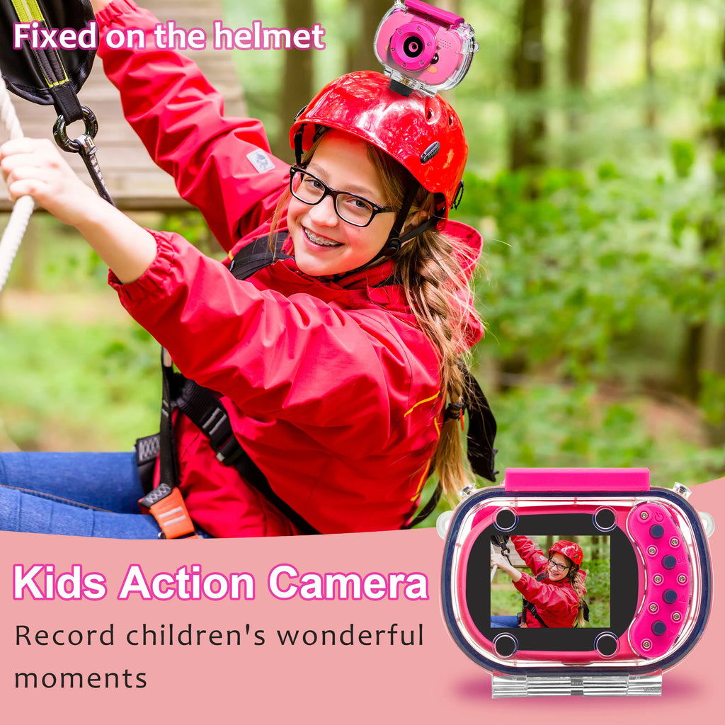 kids waterproof camera, action camera,USB charging,for outdoor sports,skiing,rock climbing, cycling, swimming,sports accessories