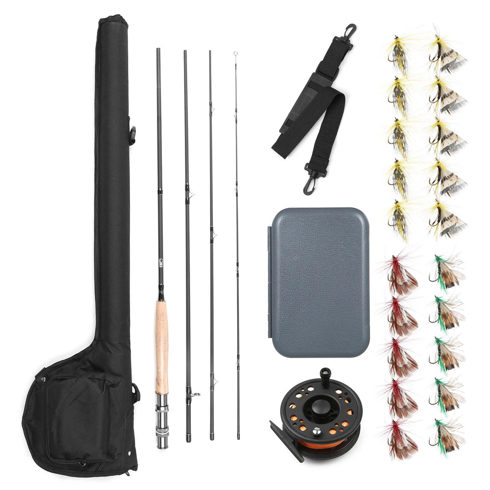 9ft Fly Fishing Rod and Reel Combo with Carry Bag Complete Starter Package Fly Fishing Kit Fly Fishing Rod and Reel Kit