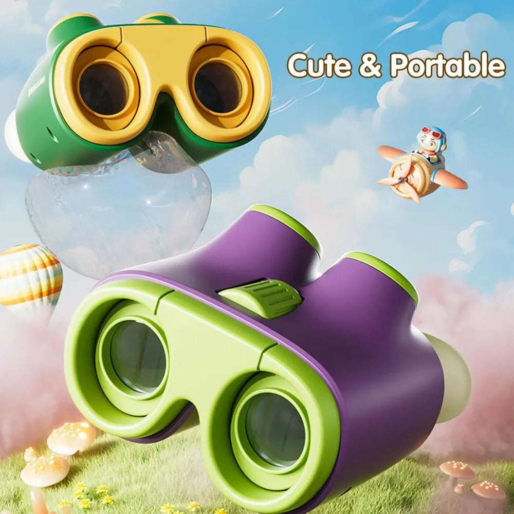 Kids Binoculars Shock Proof Toy for Boys Girls Outdoor Bird Watching Educational Learning Hunting Hiking Birthday Gift for Boys