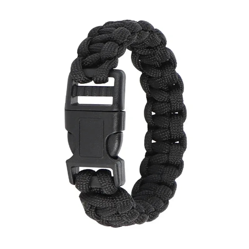 Outdoor Paracord Survival Bracelet Men Women Camping Adventure Emergency Rescue Survival Rope Bracelet