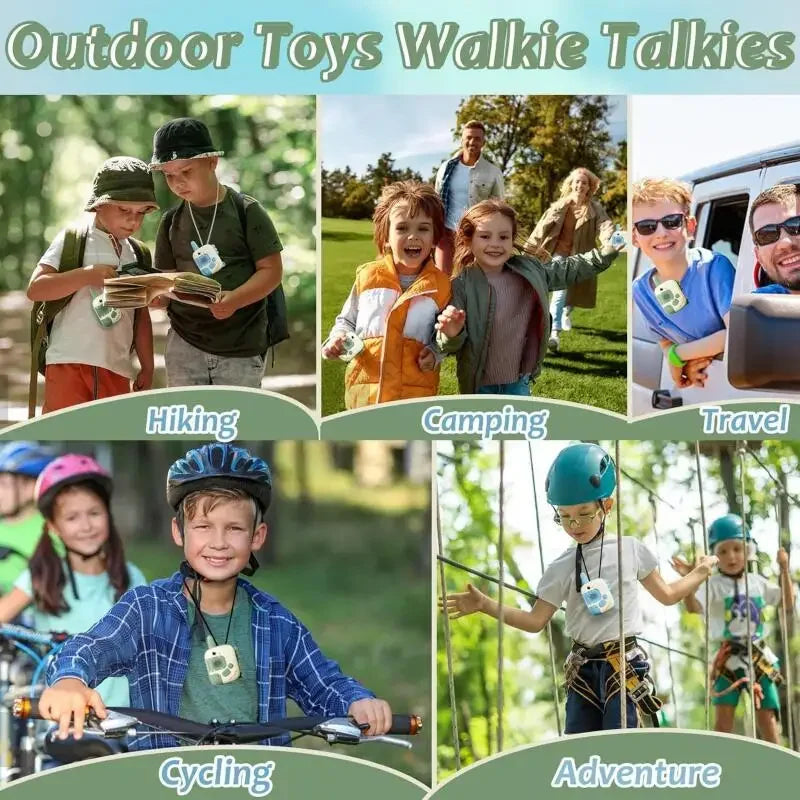 2Pcs/Set Handheld Walkie Talkie Children Toy Long Distance Wireless Transmission Pager Toy Kids Cartoon Walkie-Talkie Xmas Gifts