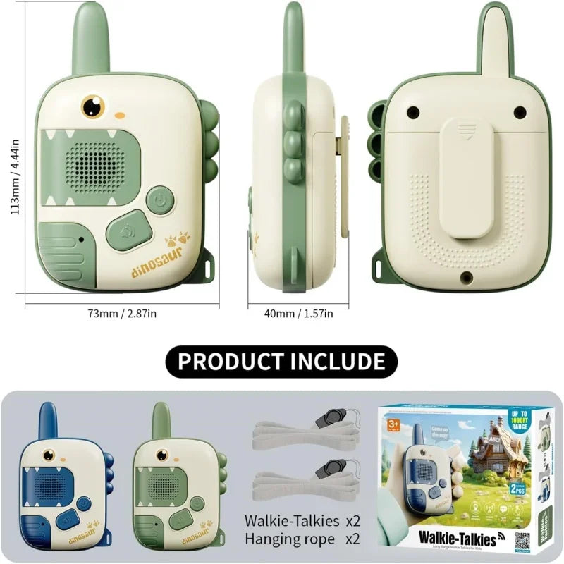 2Pcs/Set Handheld Walkie Talkie Children Toy Long Distance Wireless Transmission Pager Toy Kids Cartoon Walkie-Talkie Xmas Gifts