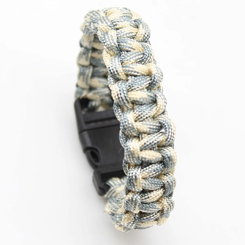 Outdoor Paracord Survival Bracelet Men Women Camping Adventure Emergency Rescue Survival Rope Bracelet