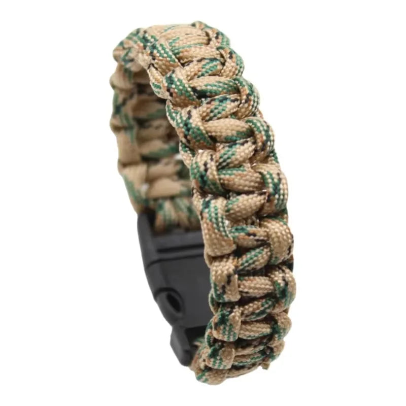 Outdoor Paracord Survival Bracelet Men Women Camping Adventure Emergency Rescue Survival Rope Bracelet