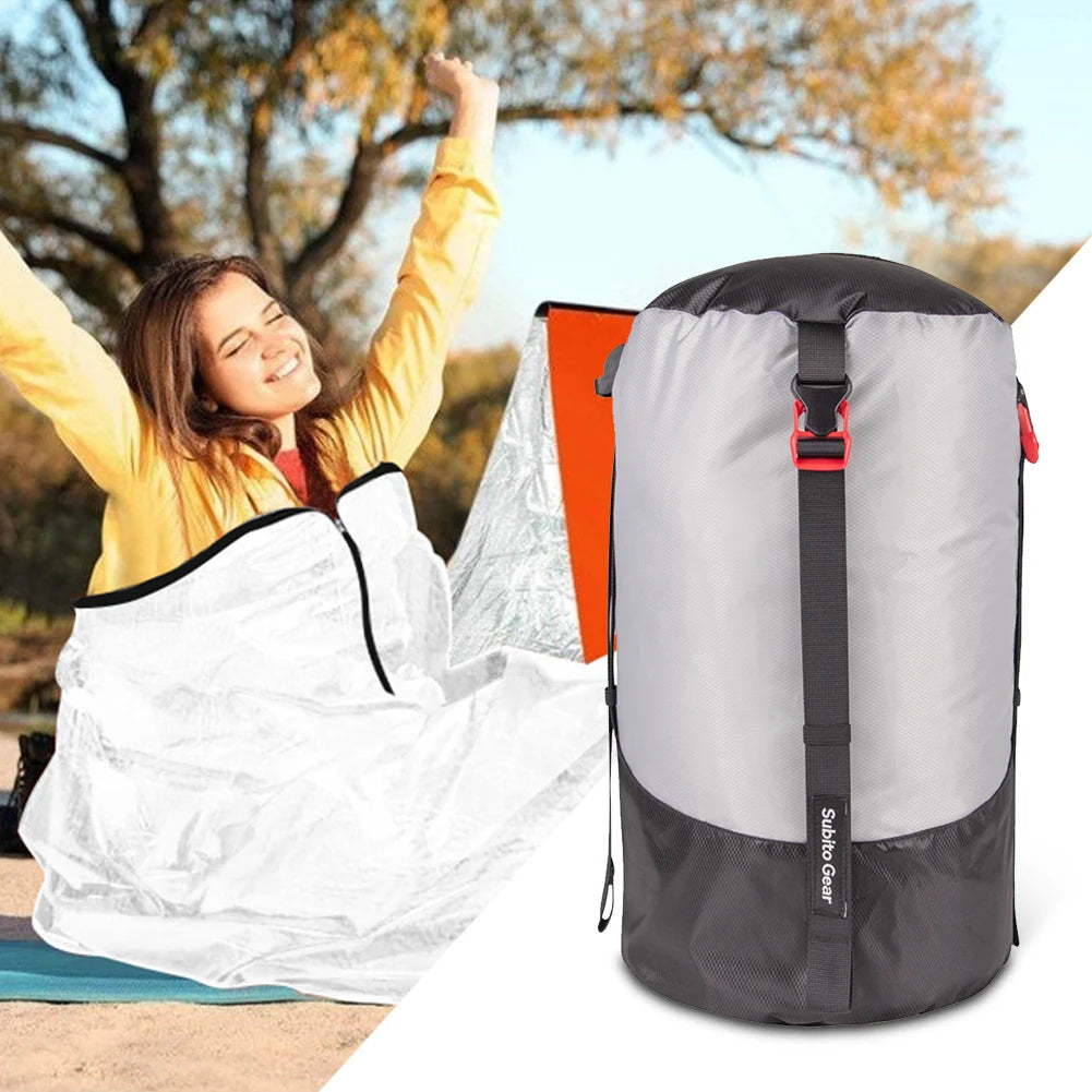 1-25L Camping Sleeping Bag Compression Pack Storage Bag Portable Ultra-light Storage Bag Outdoor Camping Waterproof Storage Bag