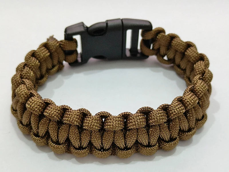 Outdoor Paracord Survival Bracelet Men Women Camping Adventure Emergency Rescue Survival Rope Bracelet