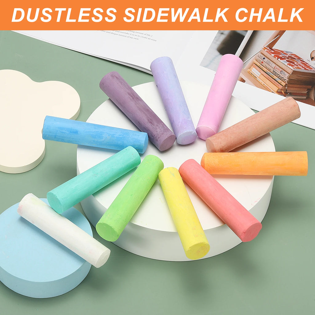 5/10Pcs Dustless Chalk Sidewalk Chalk Large Solid Huge Washable Street Chalk for Outdoor Adults Painting Graffiti Art