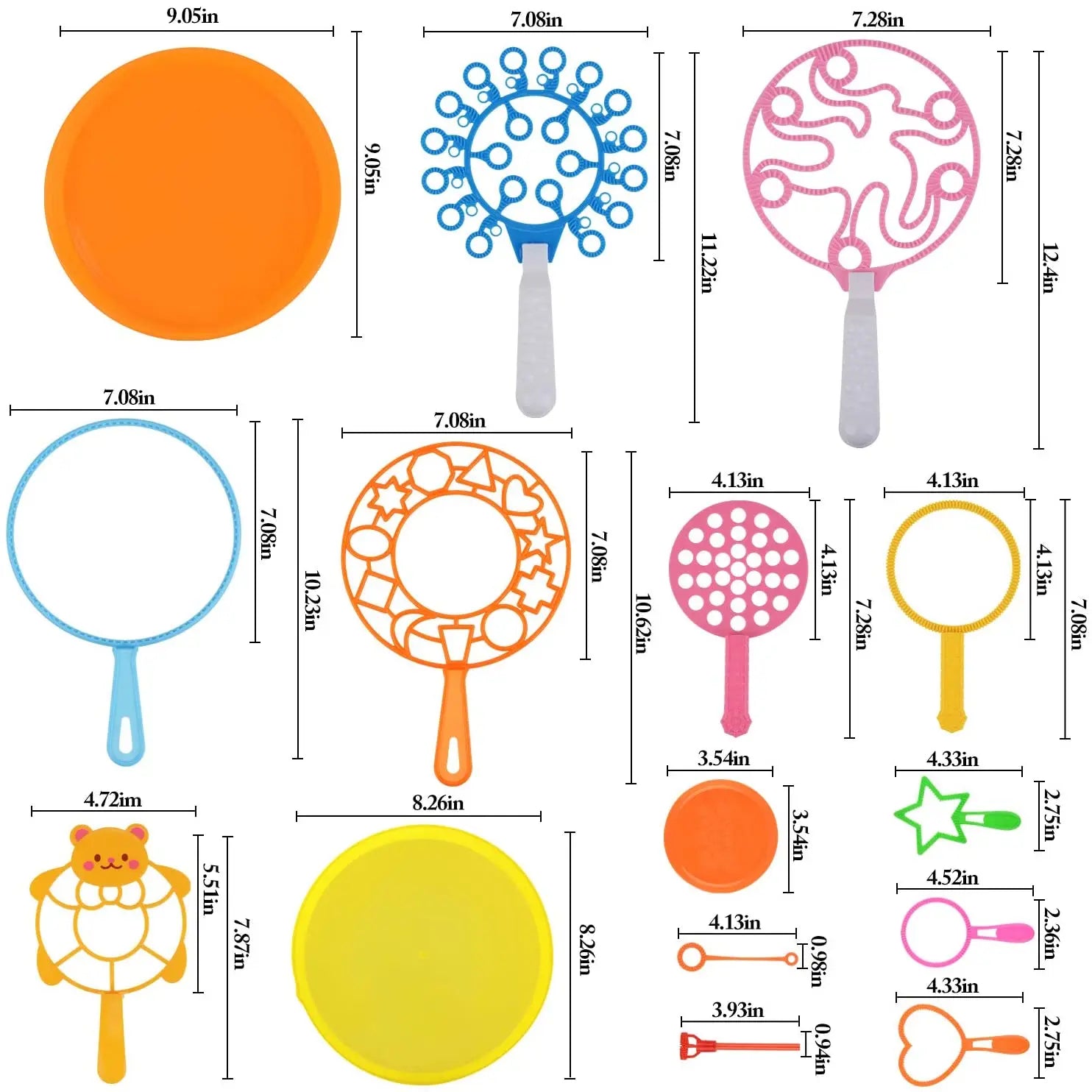 15PCS Big Wand Kit for Kids Bubble Making Toy Colorful Bubble for Outdoor Activity &