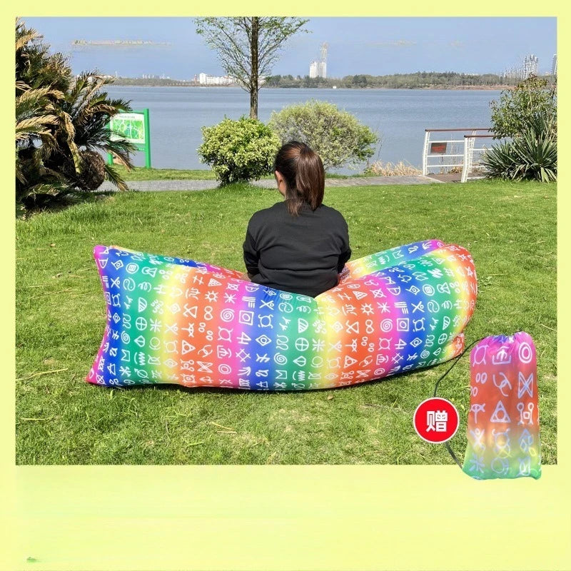 Sleeping Bag Internet Celebrity Inflatable Sofa Mattress Single Recliner Lazy Portable Lunch Break Music Festival Picnic Camping